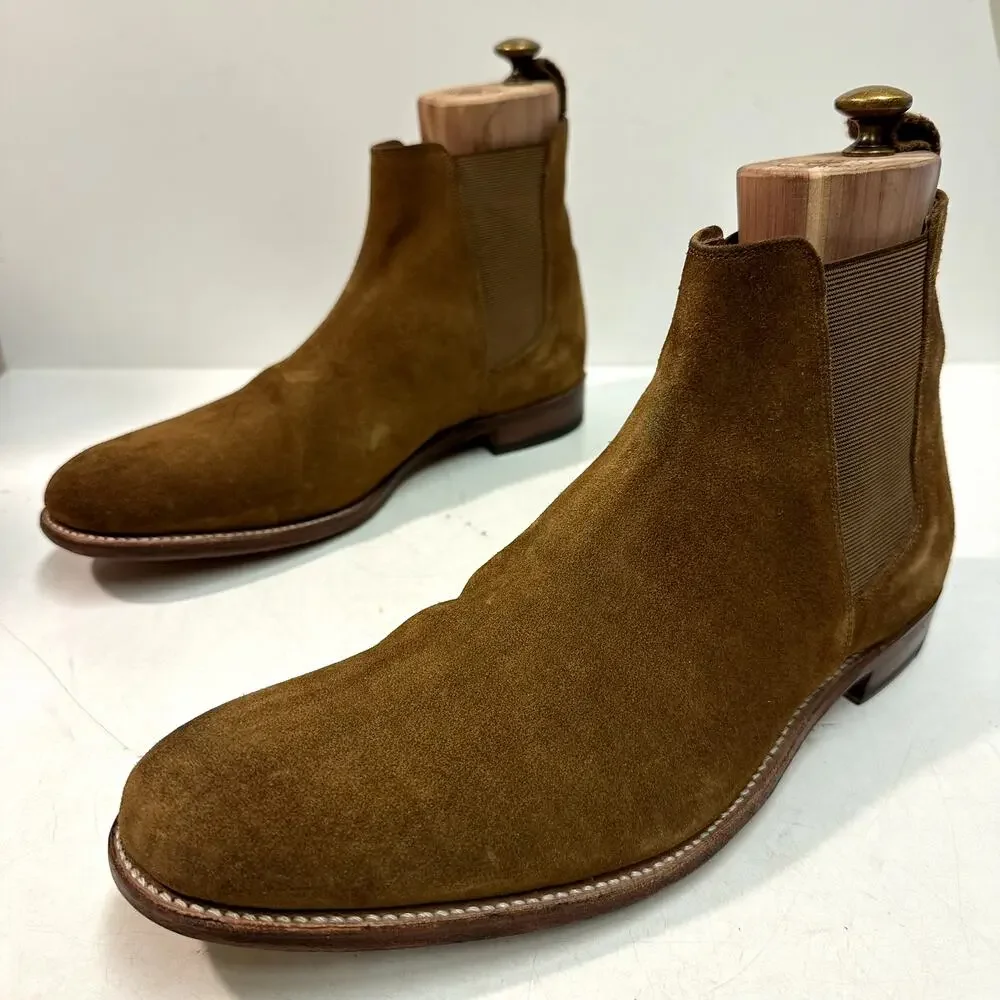 NEW HEELS Grenson Declan Chelsea Boots Snuff Suede Goodyear UK 10.5 F US 11.5 D